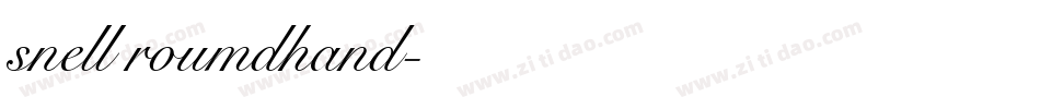 snell roumdhand字体转换